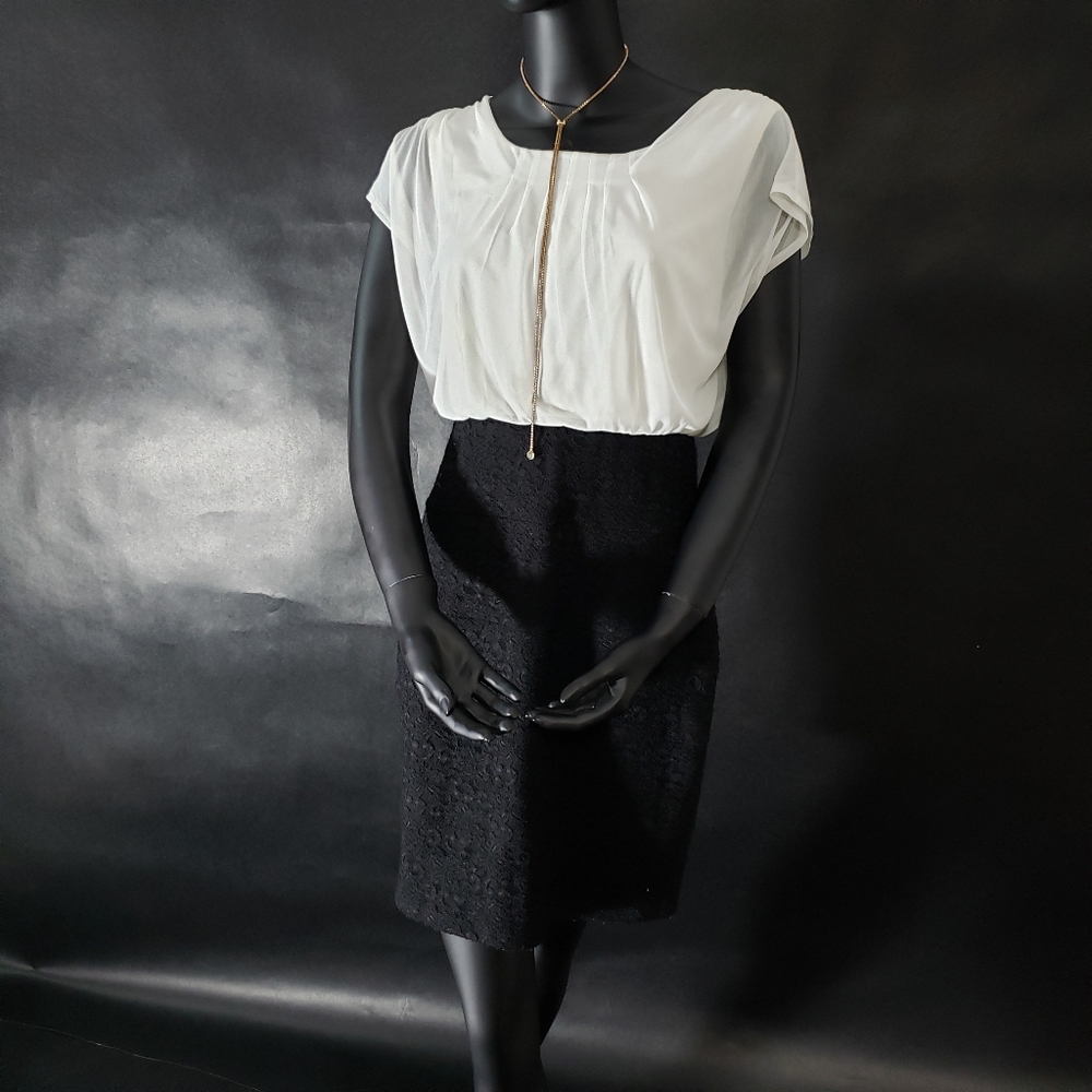 Black and white casual dress